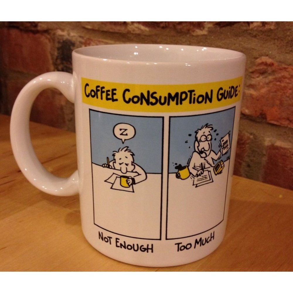 Coffee Consumption Guide Mug Shoebox Greetings Cup